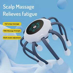 Nouveau masseur de tête Octopus entièrement automatique, vibrations électriques multidimensionnelles, instrument de massage relaxant du cuir chevelu - Product Image 4