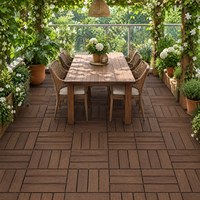 Dalles emboîtables WPC à séchage rapide et nettoyage facile, résistantes aux jets d'eau, pour revêtement de sol en extérieur, zones pour animaux de compagnie, jardins, patios et pelouses