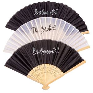 Wedding Engagement Bridal Shower Favors Accessory Bride Bridesmaid Folding <b>Hand</b> <b>Fans</b> - Product Image 1