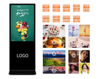 Kiosco de Señalización Digital LCD con Soporte de Pie para Publicidad en Interiores, para Promoción en Centros Comerciales, Hoteles y Restaurantes