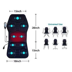 Venta caliente recargable Shiatsu multifuncional amasado masaje corporal asiento de coche respaldo vibración calefacción nuevo producto - Product Image 2