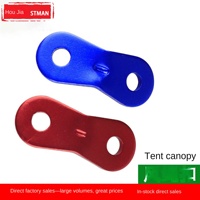 Boucle de réglage de corde de tente en aluminium courbée pour l'extérieur, accessoire de tente de camping, équipement de bobinage de fil, pour l'extérieur