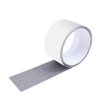 Patchs de réparation pour moustiquaire, adhésifs acryliques double face haute adhérence, imperméables, anti-moustiques, autocollants avec trous de drainage, couleur argent