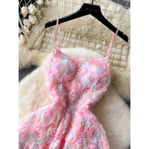 Z-1307 Vestido de <span class=keywords><strong>Verano</strong></span> 2026 al por Mayor, Nuevo, Elegante, Casual, con Flores, sin Mangas, para Mujer - Product Image 3