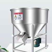 Nouvelle machine de traitement des aliments en acier inoxydable de haute précision 1000L, mélangeur sous vide à moteur, pour granulés animaux, poudre, aliments pour poissons et céréales