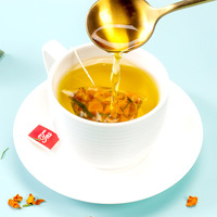 50 Sachets de Thé aux Feuilles de Bambou et Citrouille, Infusion Froide, 250g, Sachets de Thé Triangulaires, Thé Floral Personnalisé Jingyutang Anhui