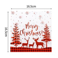 Servilletas de papel desechables de 3 capas Serie de Navidad Servilletas de bebidas de cóctel para la cena en casa Suministros para fiestas de buffet