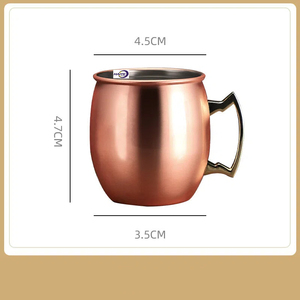 Trend Prodoucs 2026 Mini Moscow Mule Mug Taza pequeña ecológica de acero inoxidable Diseño moderno Taza de cóctel - Product Image 3
