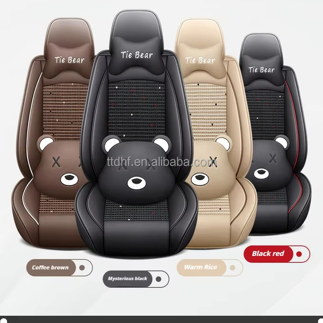 High Quality Fabric Car Seat Covers Universal Fit for Most Cars Tire Track Design Protector Set