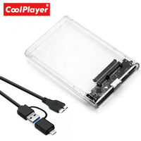 Trasparente 2.5 pollici SATA III USB 3.0 custodia disco rigido utilizzato HDD esterno per PC portatile supporta 6TB Mobile SSD & HDD