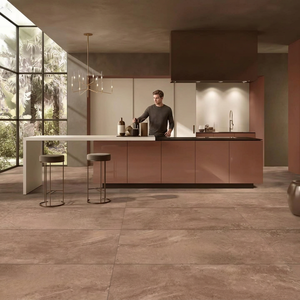 Azulejos rústicos mate Electo Brown a precio mayorista para revestimiento de paredes interiores y exteriores, azulejos de cerámica de 600x1200, azulejos grandes para pisos. - Product Image 1