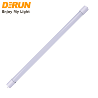 Tube LED en plastique PC Nano T8 G13 60cm 120cm Rond Linéaire 9W 18W 165-265V Lampe à 2 broches, LTL-T8PL