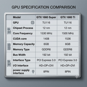 พัดลมคู่รุ่นใหม่ 192 บิต 6GB GDDR6 หน่วยความจำ PCI 3.0 X16 สำหรับประกอบคอมพิวเตอร์ตั้งโต๊ะ อัพเกรดอินเทอร์เน็ตสำนักงาน GeForce GTX 1660 ประสิทธิภาพสูง - Product Image 3