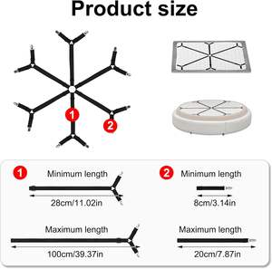 ที่ยึดผ้าปูที่นอนแบบยืดหยุ่น 12 คลิป ที่ยึดที่นอน คลิปยึดผ้าห่ม สายรัดกันลื่น - Product Image 2