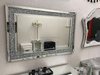 Miroir décoratif mural personnalisé, nouvelle tendance, style Venise, effet diamant écrasé, pour salon, décoration artistique