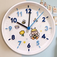 Horloges murales en papier moulé en pulpe, design rond simple, décoration de la maison, horloges DIY