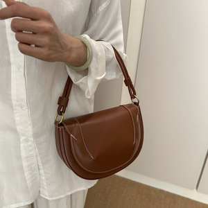 Bolso Bandolera Portátil con Cierre de Cremallera de Moda en PU 2026 para Mujer, Bolso de Sillín Retro, Bolso de Mano - Product Image 3