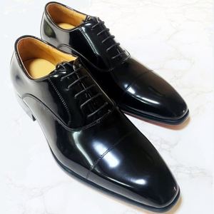 Nouvelles Chaussures Habillées de Luxe pour Hommes 2025 en Cuir Verni Noir Classique de Vachette, Idéales pour Mariage - Product Image 3