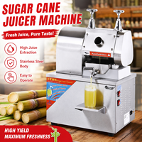 Machine à extraire le jus de canne à sucre automatique commerciale, en acier inoxydable, électrique, pour hôtels et restaurants