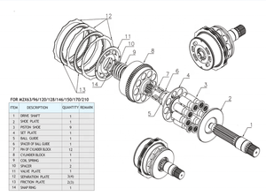 K9001300 K9001304 pezzi di ricambio per escavatore motore oscillante DX140 parti della pompa rotativa per la sostituzione Doosan - Product Image 3