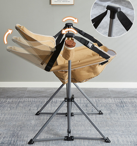 Fauteuil à bascule léger et portable pour le camping en plein air, chaise suspendue respirante, chaise lune pliable, mobilier d'extérieur - Product Image 3