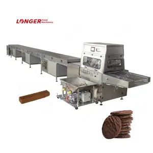 Lfm Dadels Kogelcoating Wafer Maken Machines Chocolade Gecoate Koekjesmachine