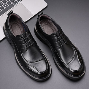 Zapatos de vestir con cordones de cuero de primera calidad para hombre, zapatos Derby de moda de primavera, cuero genuino de alta gama - Product Image 6