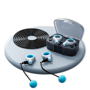 เชือกกระโดดไร้สาย 2.5 ม. ความยาวตามต้องการ สำหรับเด็กและการฝึกสอบระดับมัธยม พร้อมด้ามจับสีน้ำเงินและแกนลวดเหล็ก - Product Image 5