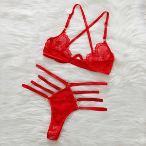 ランゲリーセクシーNighty女性ハネムーンレースセクシーランジェリーマイクロブラとパンティセット - Product Image 6