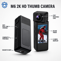 Kamera Aksi Outdoor Tahan Air M6 2K HD Mini Perekam Video Bersepeda dengan Wi-Fi Layar 1-inci Kartu TF 270 °   Lensa yang Dapat Diputar