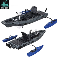 Kayak modulaire Yak Outdoors de 2,8 m, aileron amovible, propulsion par pédales, bateau de pêche, coque en HDPE, léger, capacité 1 personne