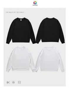 H5407 New Arrivals Wholesale Custom 380g Cotton Blends Solid Color Crewneck Sweatshirts Women Men Sweatshirts - Product Image 6