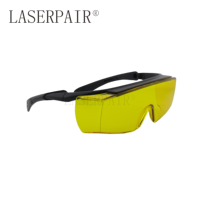 Lunettes de sécurité laser ultraviolets bleues CE EN207 79% de transmission 450nm avec protection oculaire efficace