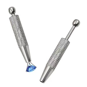 Weeks Stainless Steel Anti Slip Nail Drill Gripper Short Silver For Electronic Components Screws Ic Chips Precision Parts - Product Image 2