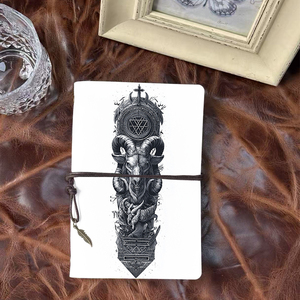 A6 Notepad Perfect for Mathematics Majors' Proof Notes and Problem Sets with <strong>Goat</strong> <strong>Head</strong> Cross <strong>Pentagram</strong> Printed on the Cover - Product Image 1