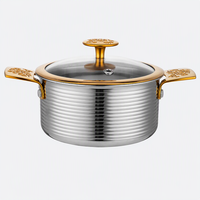 WOXIANG Marmite à fondue 16 cm, compatible lave-vaisselle, en acier inoxydable triple couche, distribution uniforme de la chaleur, ustensile de cuisson polyvalent pour soupes