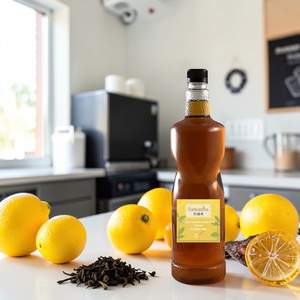 Sirop de thé aux perles saveur miel citron thé vert pour garniture de crème glacée, certifié ISO 9001, fabriqué à Taïwan, préparation rapide - Product Image 1