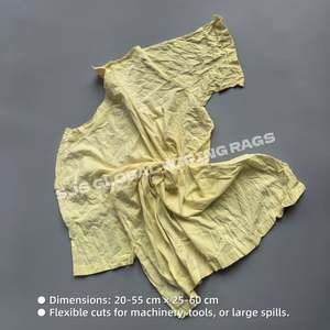 Chiffons en coton 100% de couleur claire, en vrac, pour le nettoyage des machines industrielles, l'entretien des ateliers - Product Image 3