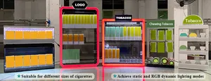 Không khói Acrylic thuốc lá hiển thị cửa hàng Thuốc lá nhẹ hơn ống cán giấy Ciga kính hiển thị trường hợp Showcase với LED ánh sáng