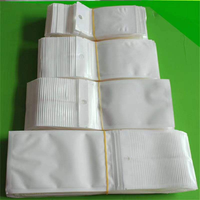 Sac d'emballage en plastique avec film transparent en polyester perforé à l'avant, fermeture éclair, sac à os avec film perlé blanc