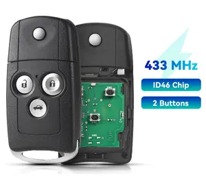 3 Tasten Auto Fernbedienung Schlüssel anhänger 433MHz Mit ID46 PCF7936 Chip Passend für Honda Accord 2008-2012 alte Civic Key Control