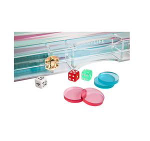 Juego de dados de retrogammon Lucite para la <span class=keywords><strong>familia</strong></span>, Juego de piezas de avión de plexiglás, juego de Backgammon magnético, función de diversión familiar - Product Image 5