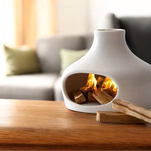 Brûleur d'encens en céramique à grande bouche blanc et noir, support pour <span class=keywords><strong>sauge</strong></span> et Palo Santo - Product Image 1