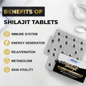 Tabletas de Shilajit del Himalaya Premium de 500 mg con más de 85 Minerales Traza y Ácido Fúlvico - Energía Natural y Refuerzo del Sistema Inmunitario - Product Image 3