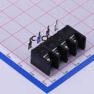 DBT30R-7.62-4P-BK-P Barrier Terminal Block Bent Lead Through Hole,P=7.62mm Connector Two Sides 7.62mm 1x4P Right Angle Pin - Product Image 2