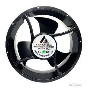 254mm Cooling Fan 254*89mm 12V 24V 48V Axial Flow Fan 25489 4-Pin Aluminum Frame/Blade DC Brushless Fan