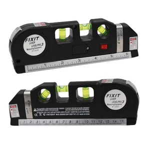 Nivel Láser Profesional de 3 Líneas, Horizontal y Vertical, con Regla de 5.5m, Multiusos, en Oferta - Product Image 1