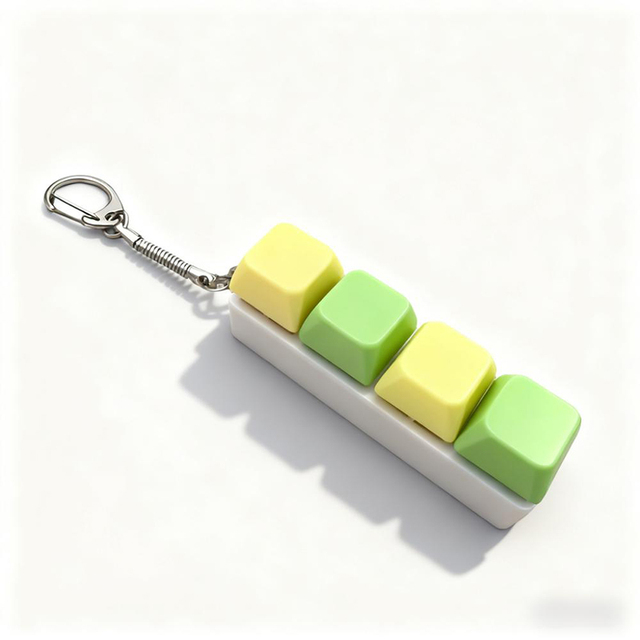 Keyboard Fidget Toys For Adults Keyboard Clicker With Led Light Keychain Fidget Sensory Fun Toys For Anxiety Decompressionmerryc
