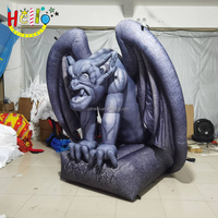 Accessoires de décoration de cour d'Halloween Gargouille gonflable en pierre