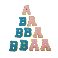 Écusson chenille personnalisé tissu de gros 3m autocollant broderie lettre Alphabet veste de baseball